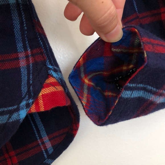 NWOT Blue Plaid Cotton Flannel - Picture 4 of 5